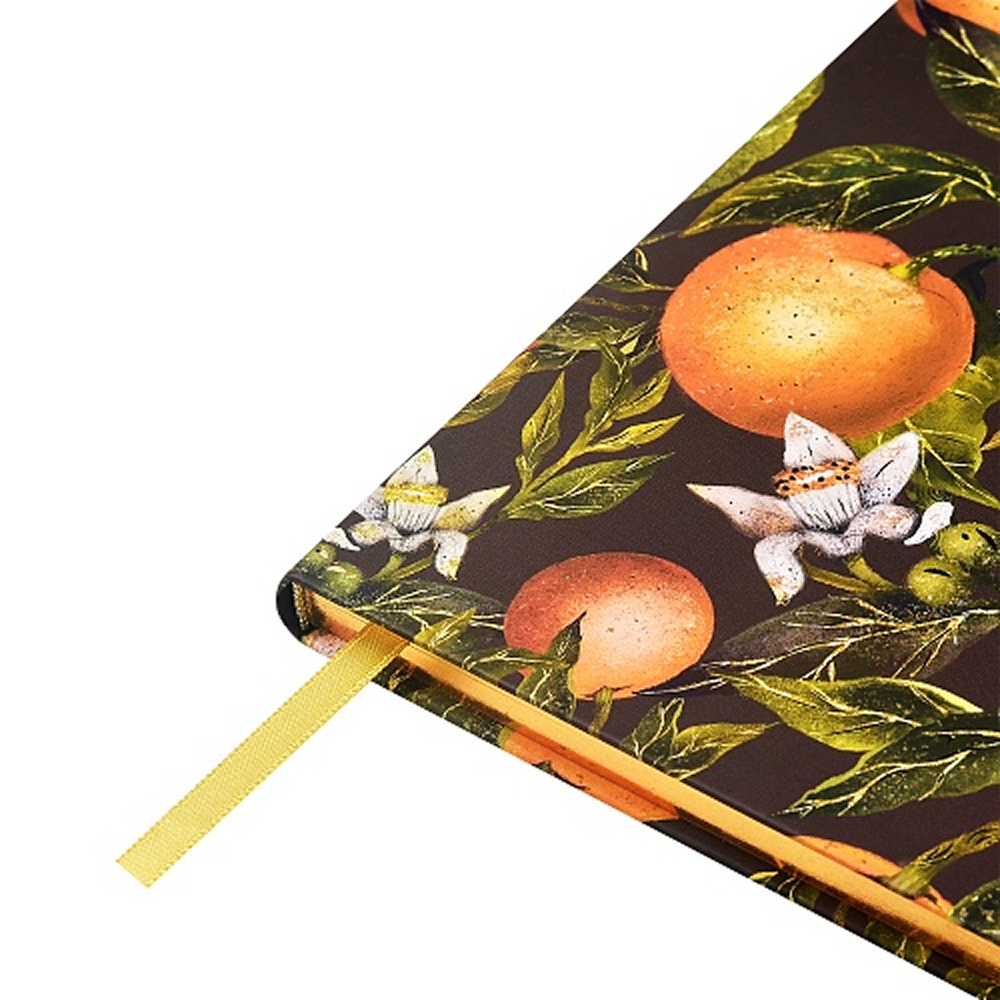 Еженедельник недатированный "Flora. Paradise. Oranges", А5, 144 страниц, линованный, оранжевый, зеленый - 4