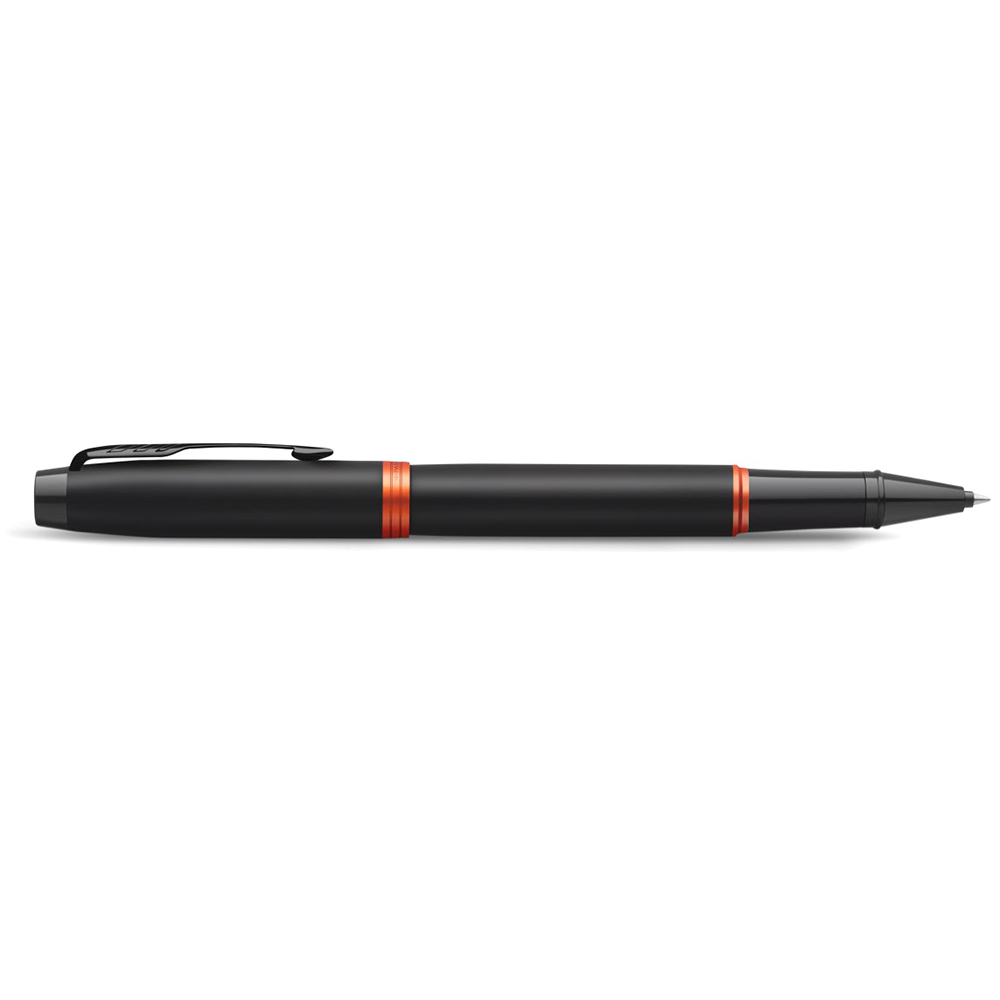 Ручка-роллер Parker "IM Vibrant Rings T315 Flame Orange PVD", 0,5 мм, черный, оранжевый, стерж. черный - 5