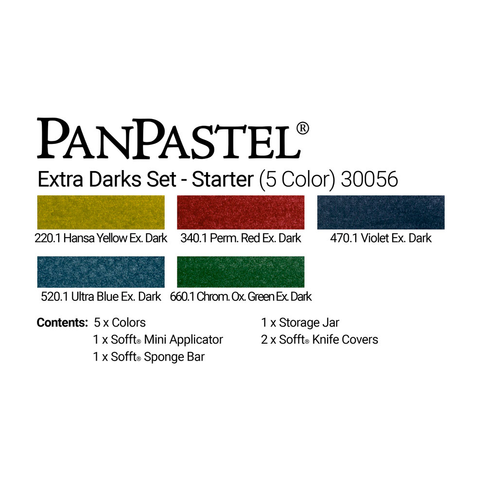 Ультрамягкая пастель "PanPastel Extra Dark", 5 цветов - 3