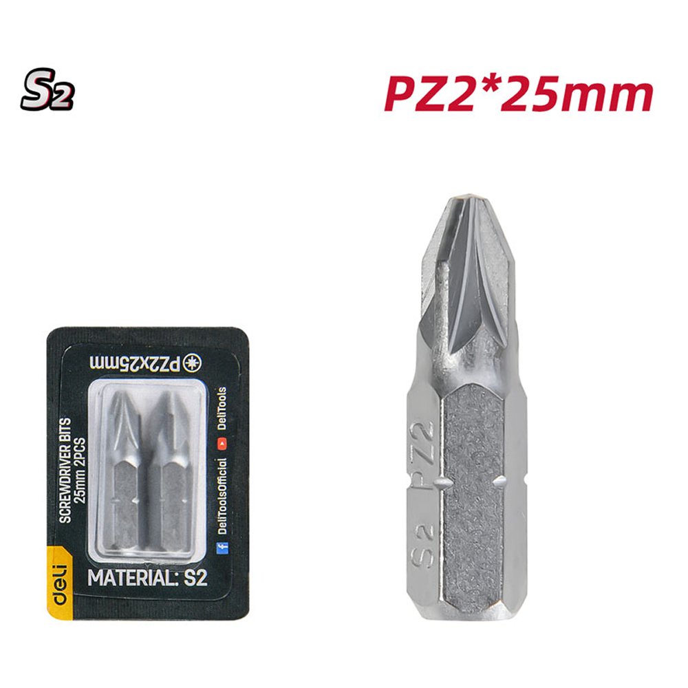 Бита Deli YS EDL251008, 2 шт., PZ2 x 25 мм - 5