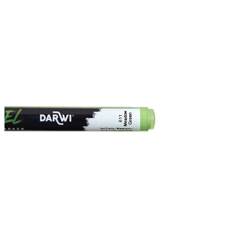 Маркер акриловый "Darwi.Marbel" 611, луговой зеленый - 4