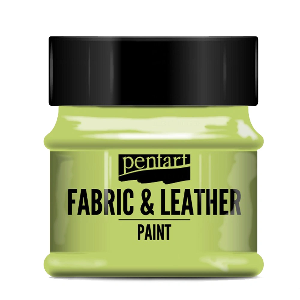 Краска для текстиля "Pentart Fabric & Leather paint", 50 мл, зеленый лайм