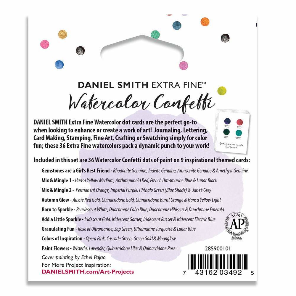 Набор цветовых карт Daniel Smith "Watercolor confetti", 36 цветов - 3