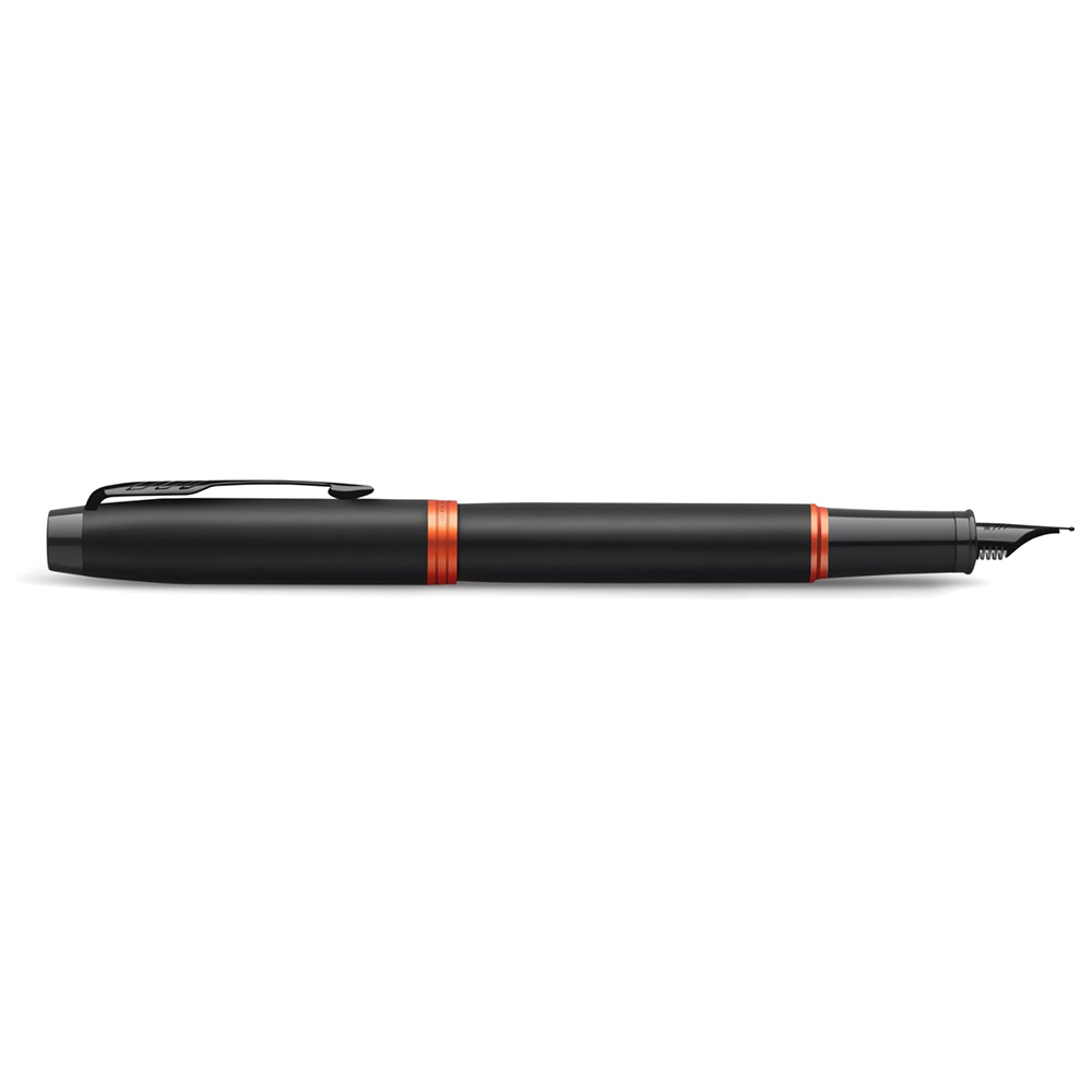 Ручка перьевая Parker "IM Vibrant Rings F315", M, черный, оранжевый, патрон синий - 5