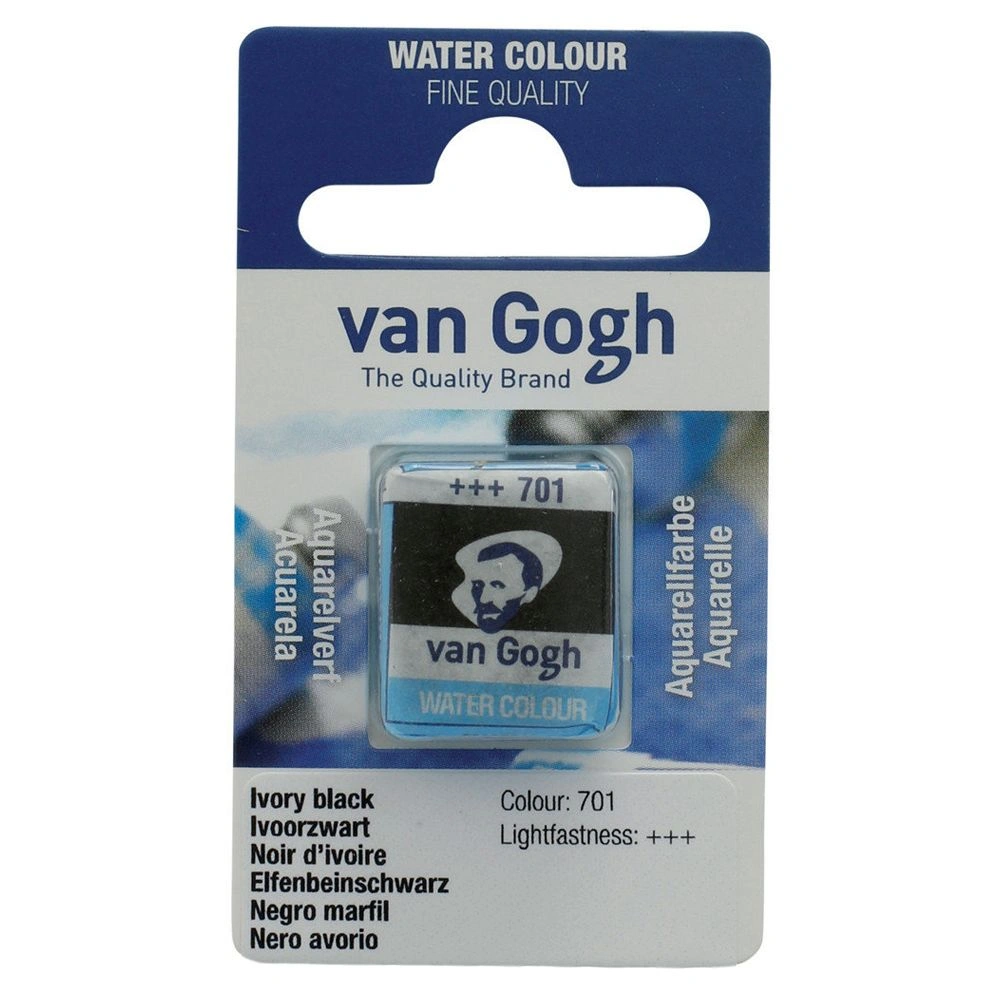 Краски акварельные "Van Gogh", 701 черная слоновая кость, кювета