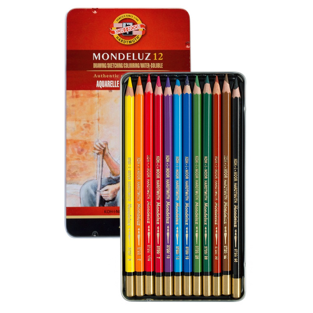 Карандаши акварельные "Mondeluz", 12 цветов - 2