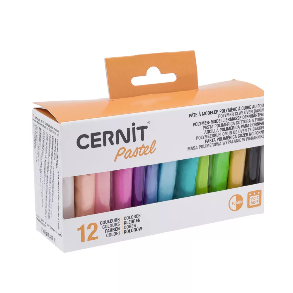 Полимерная глина Cernit "Pastel", 12 цветов, 25 г