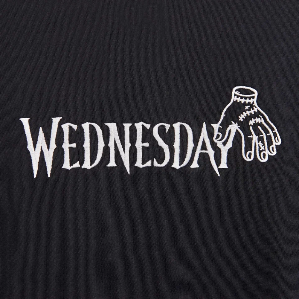 Набор сувенирный «Футболка оверсайз «Wednesday», унисекс, черный, M-L + Стикерпак «Wednesday», А6» - 5