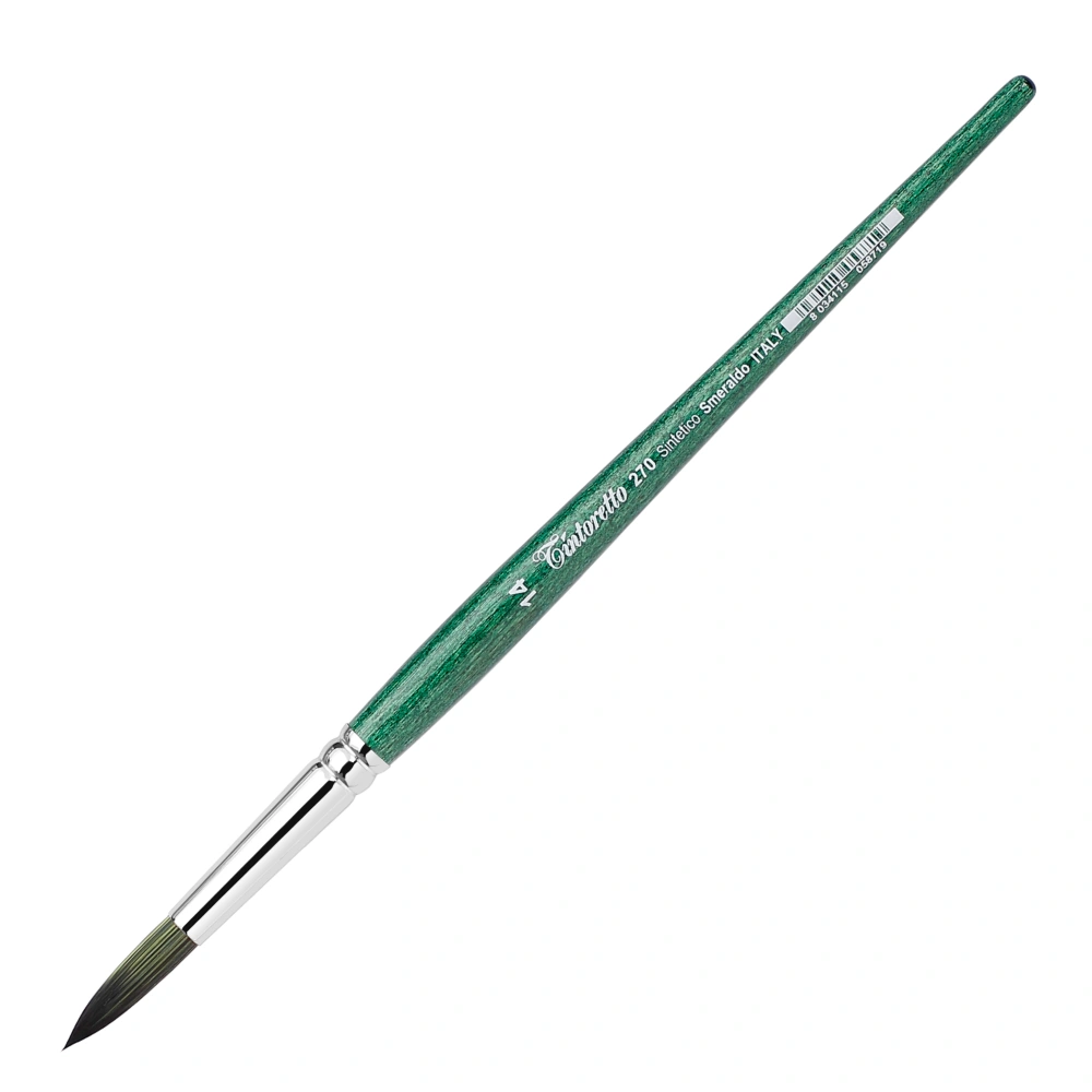 Кисть для рисования "Tintoretto Emerald", синтетика, круглая, №14
