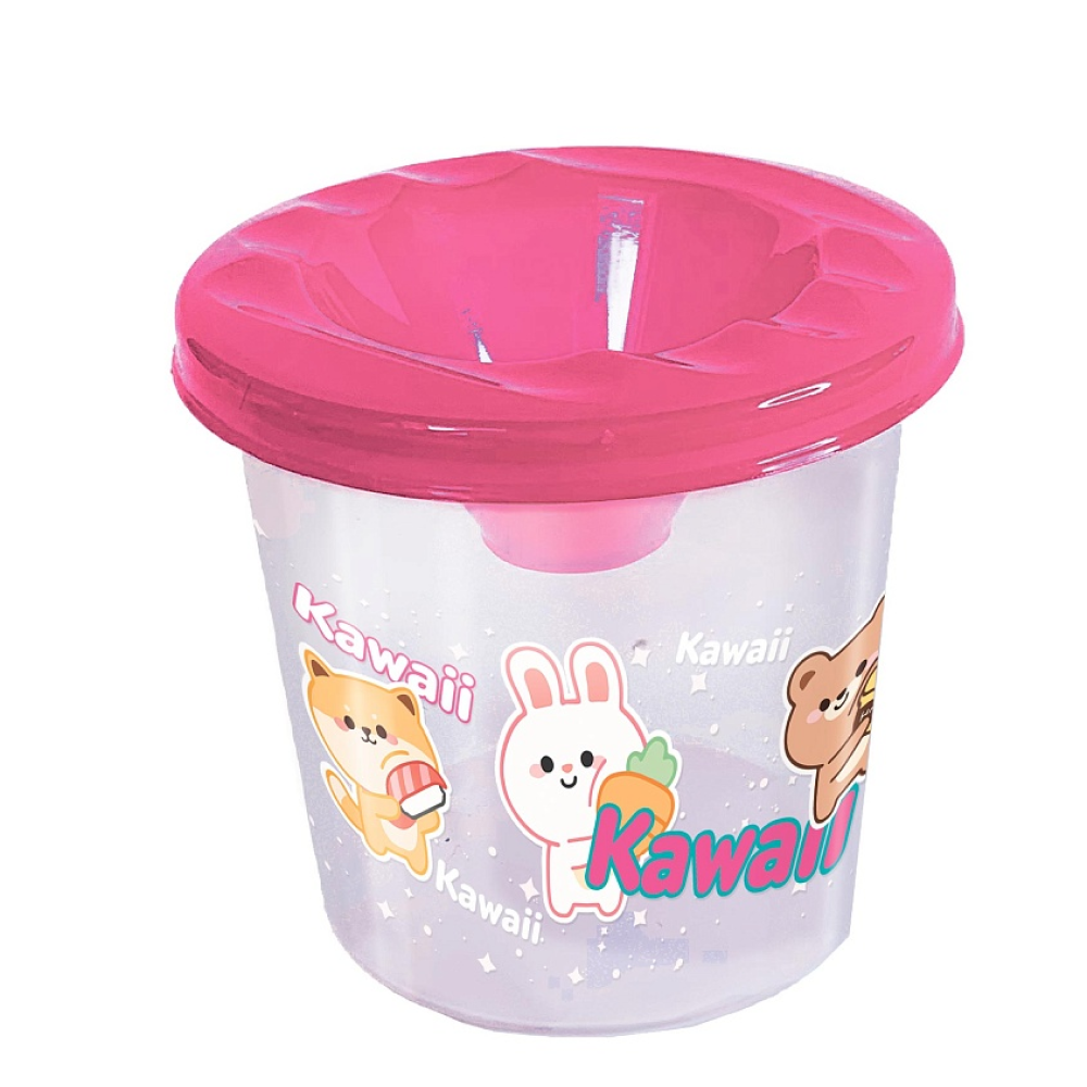 Стакан-непроливайка "Kawaii", розовый