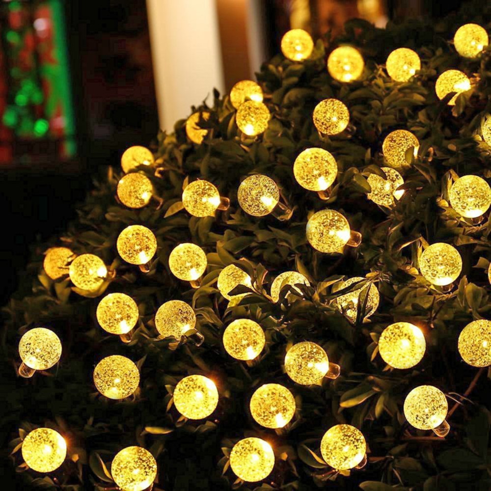 Гирлянда уличная "Роса", 3 м, 20 LED, тепло белый, солнечная батарея - 2