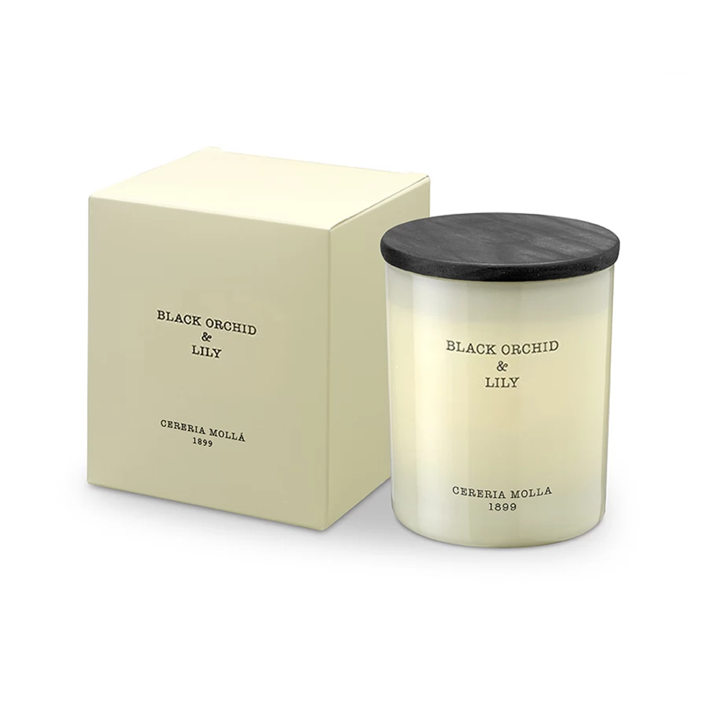 Свеча ароматическая CERERIA MOLLA "Black Orchid & Lily", 230 гр., подарочная упаковка