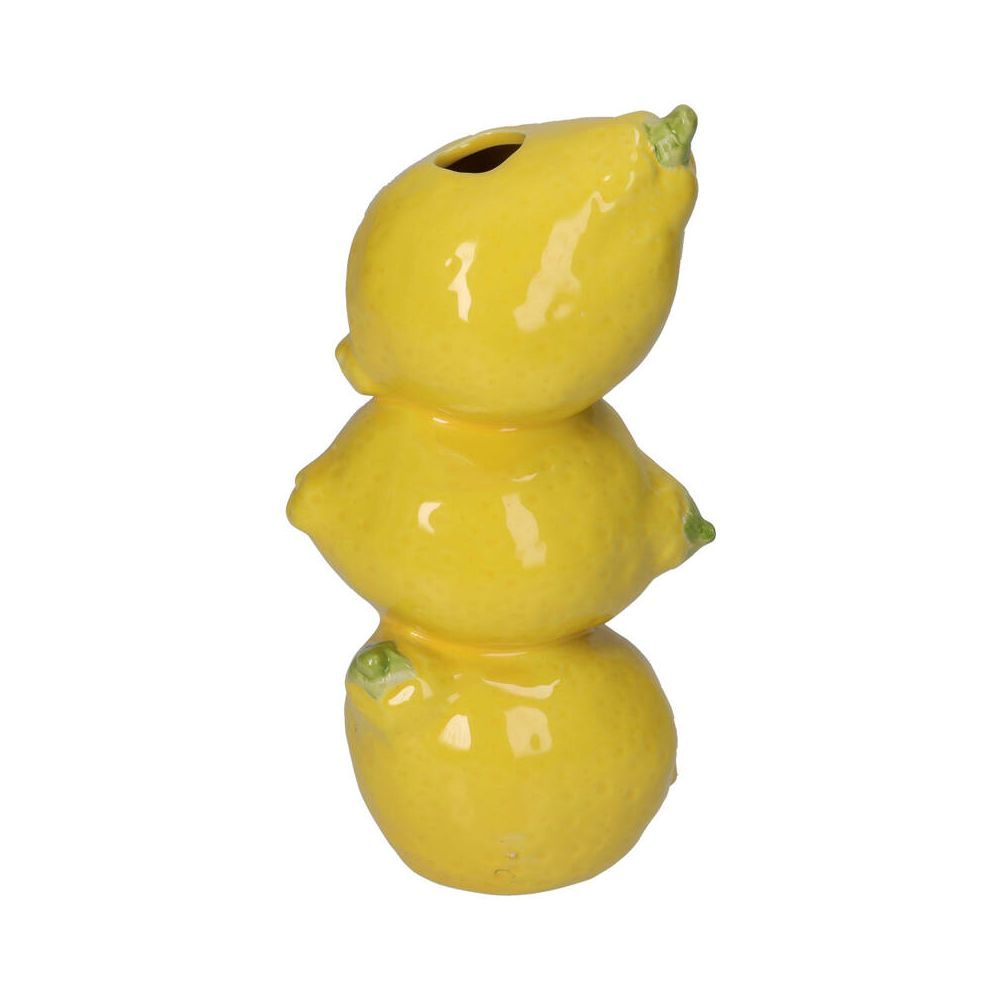 Ваза "Lemon", керамика, 20х9х11 см, желтый