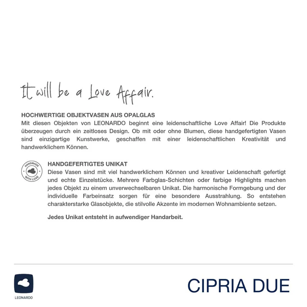 Ваза стеклянная "Cipria", 11 см, оранжевый, кремовый - 7