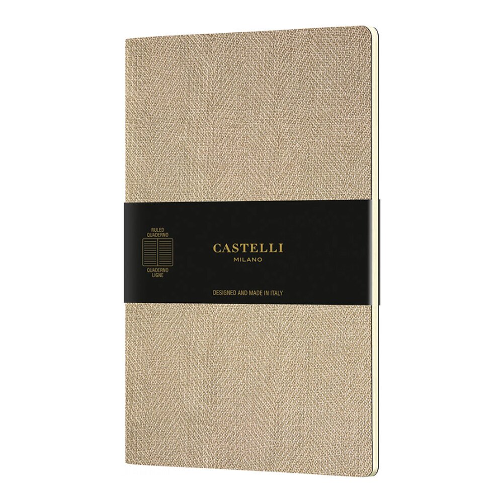 Блокнот Castelli Milano "Harris Desert Sand", A5, 32 листа, линейка, песочный