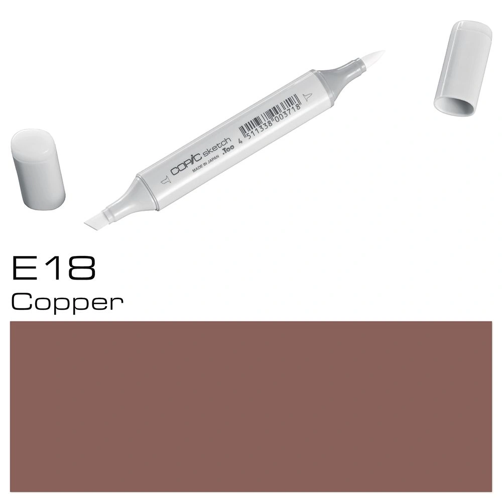 Маркер перманентный "Copic Sketch", E-18 медь