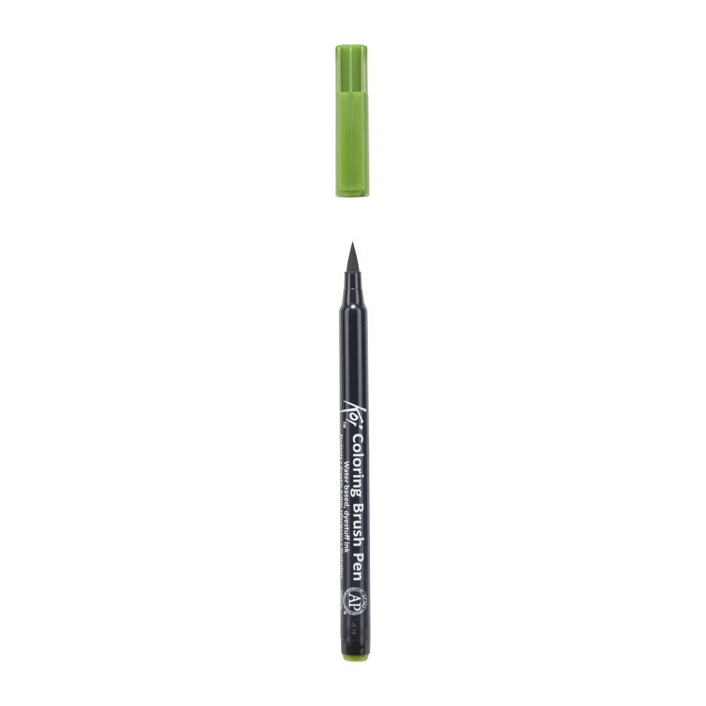 Маркер акварельный "Koi Color Brush", зеленый болотный - 3