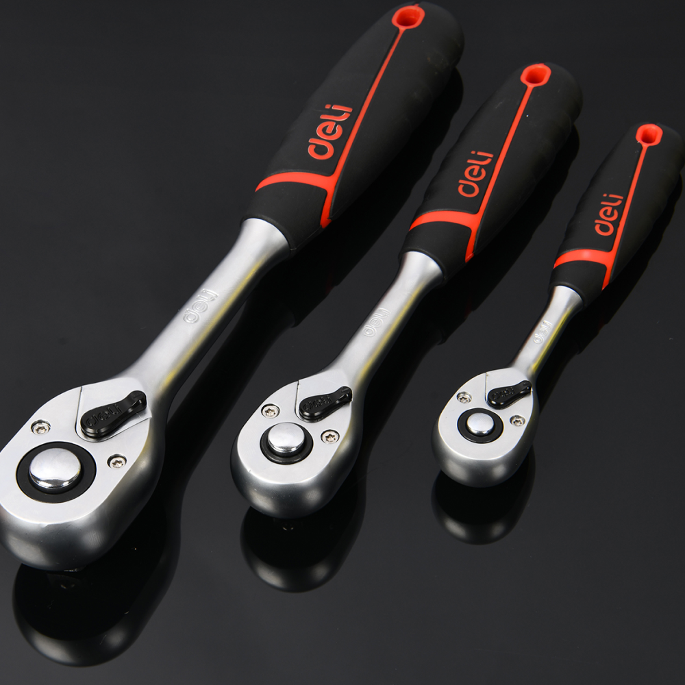 Ключ-трещотка Deli RS EDQ43802, 1/2", 250 мм, 72 зуба - 2
