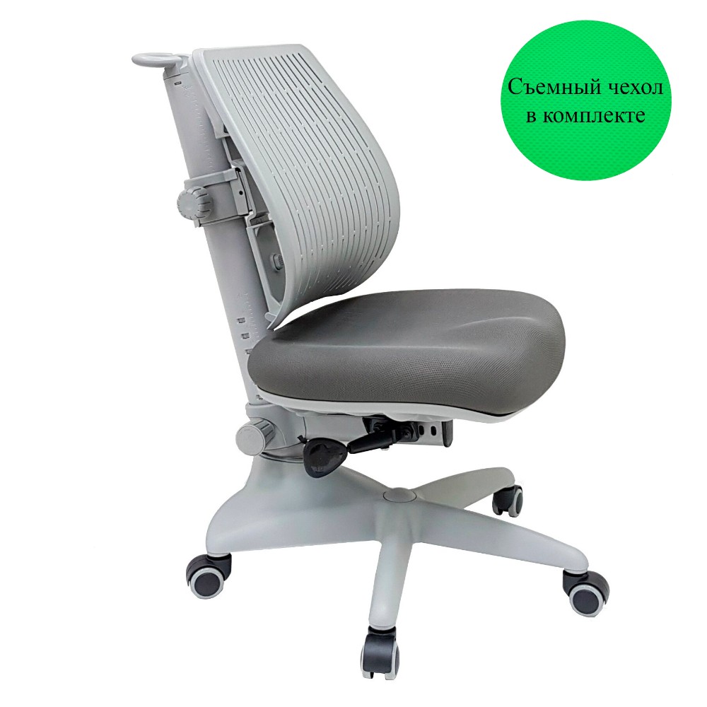 Кресло детское Comf-Pro UR-C3 SPEED ULTRA Chair, пластик, ткань, пластик, корпус серый, с чехлом салатовым, серый - 2