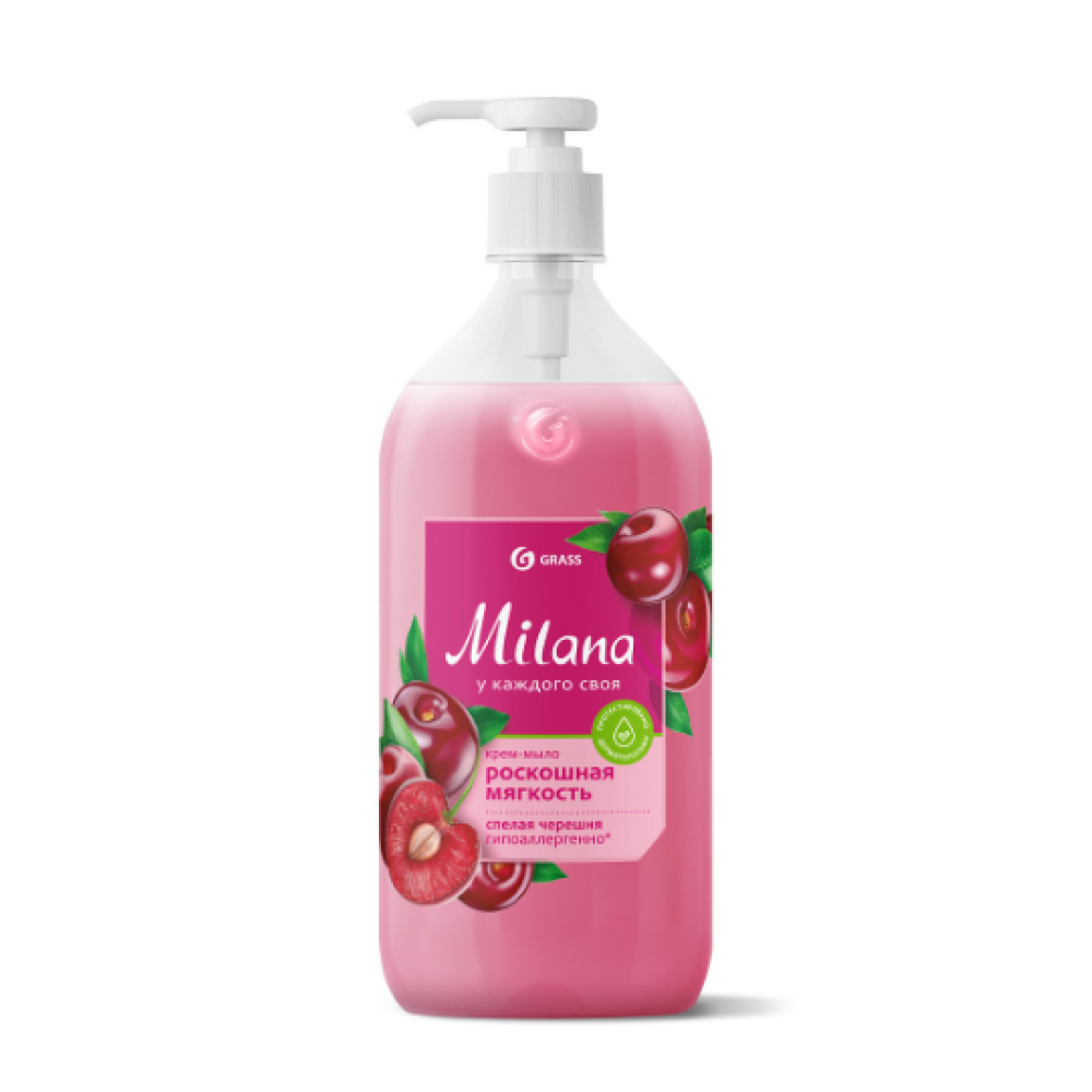 Крем-мыло "Milana", 1 л, спелая черешня