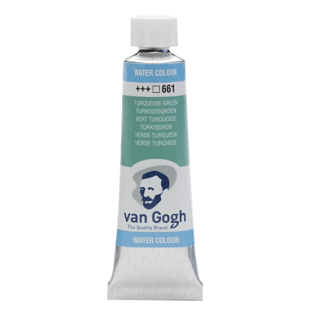 Краски акварельные "Van Gogh", 661 бирюзовый зеленый, 10 мл, туба