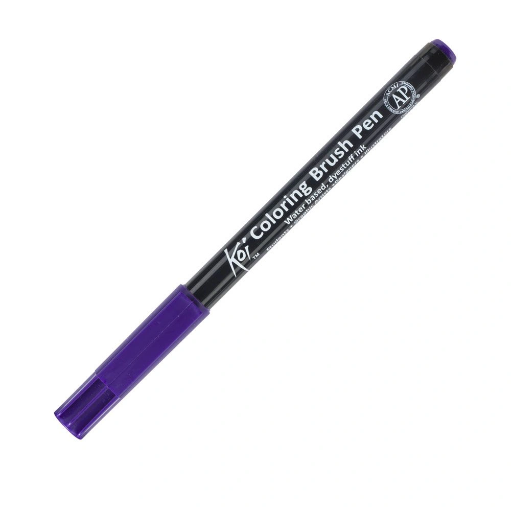 Маркер акварельный "Koi Color Brush", фиолетовый