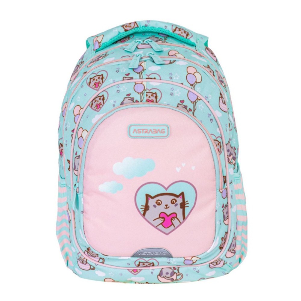 Рюкзак детский Astra "Kitty's World", голубой, розовый