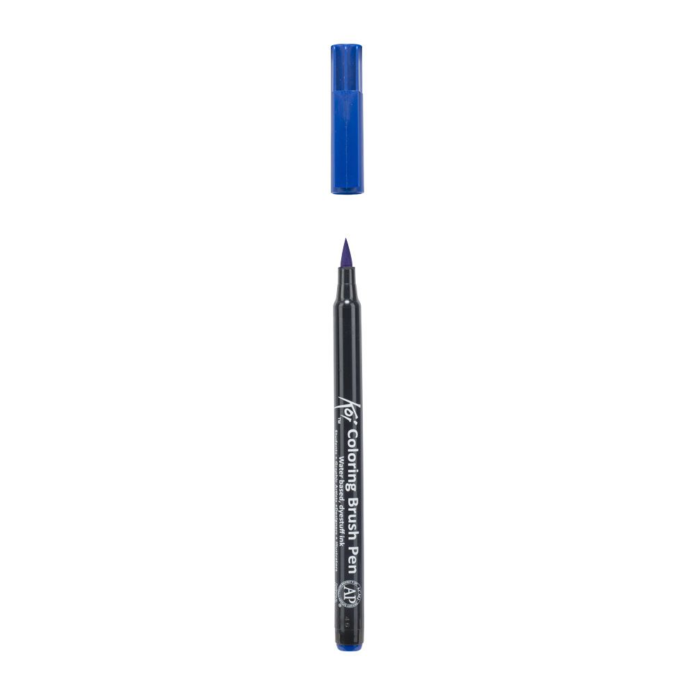 Маркер акварельный "Koi Color Brush", синий - 3