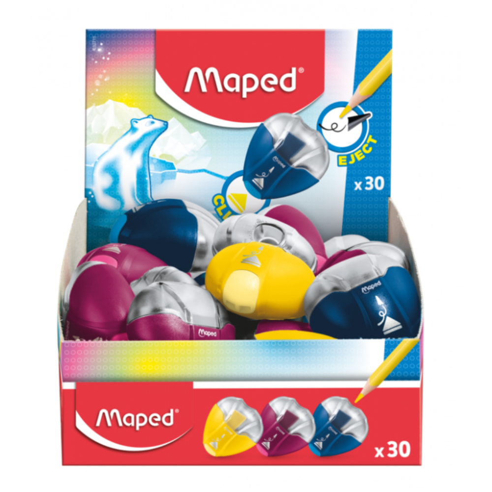 Точилка Maped "IGloo Eject", 1 отверстие, с контейнером, ассорти - 4
