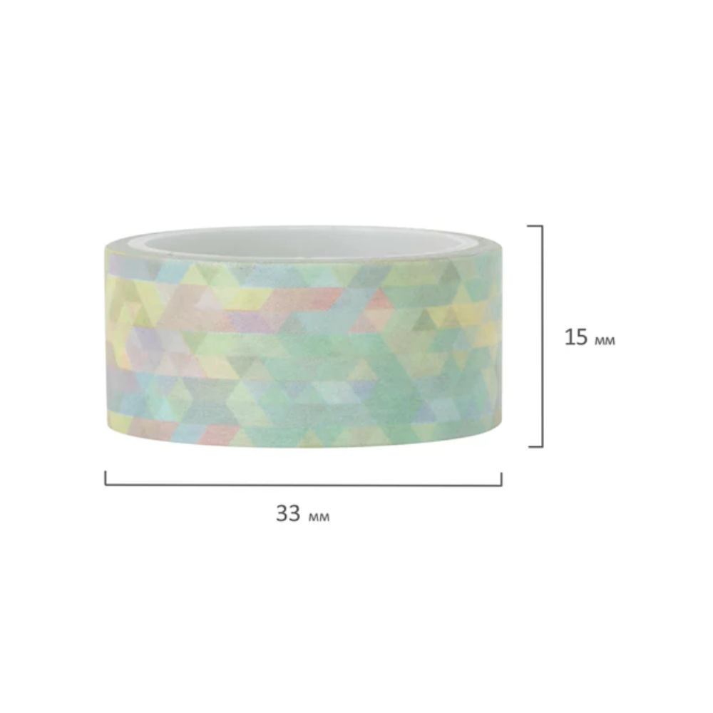 Клейкая лента "Микс №1", 15x3 мм/м, ассорти - 5