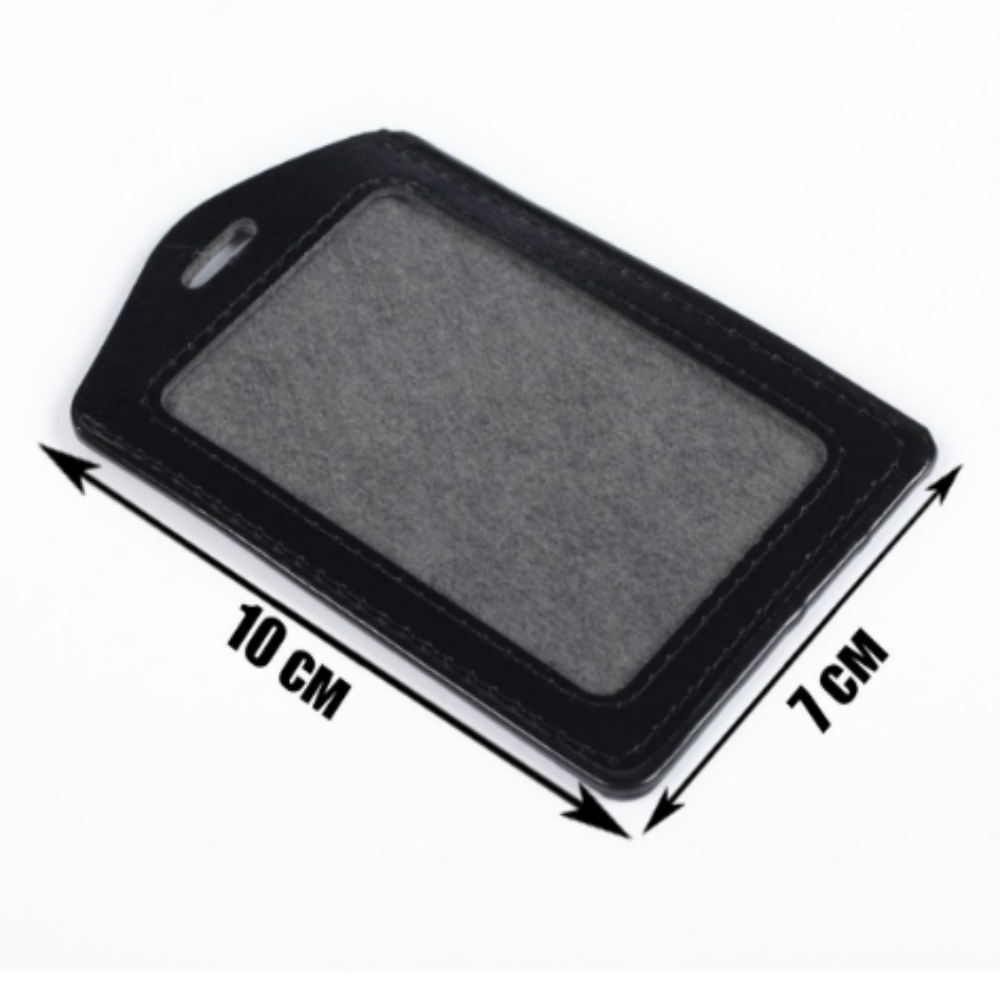 Бейдж "2933570", 83х51 мм, вертикальный, ПВХ, черный - 2