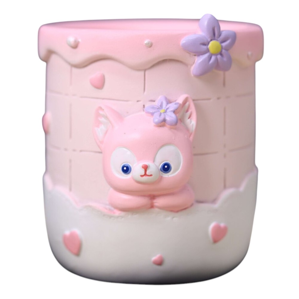 Подставка для канцелярских мелочей "Kitty", пластик, розовый