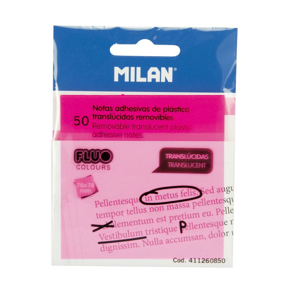 Бумага для заметок "Milan", 76x76 мм, 50 листов, розовый