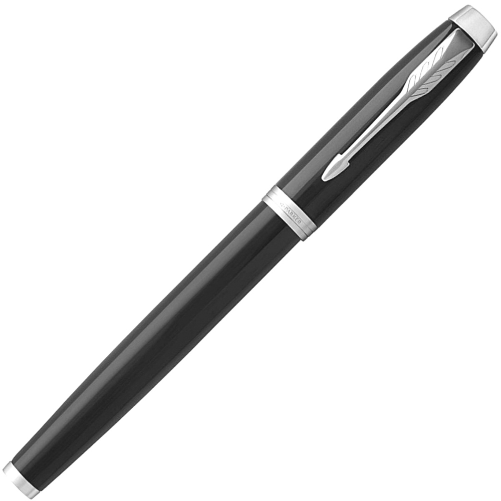 Ручка-роллер "IM Black Lacquer CT", 0.5 мм, черный, серебристый, стерж. черный - 2