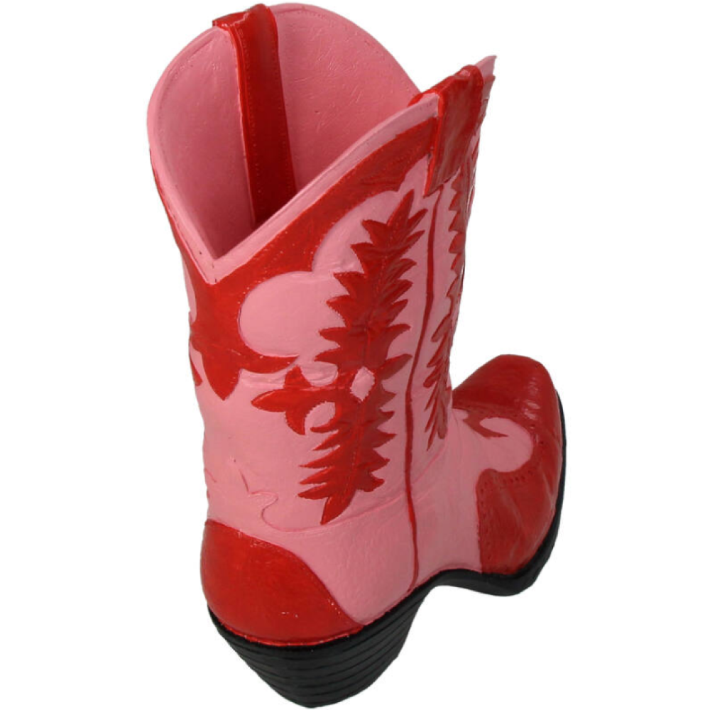 Ваза "Cowboy Boot", полирезина, красный - 3