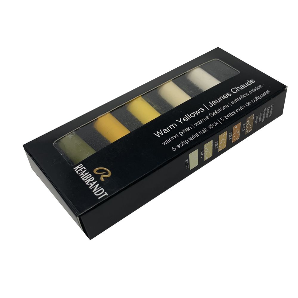 Набор мягкой пастели "Rembrandt Half Pastel", 5 цветов, теплые желтые - 3