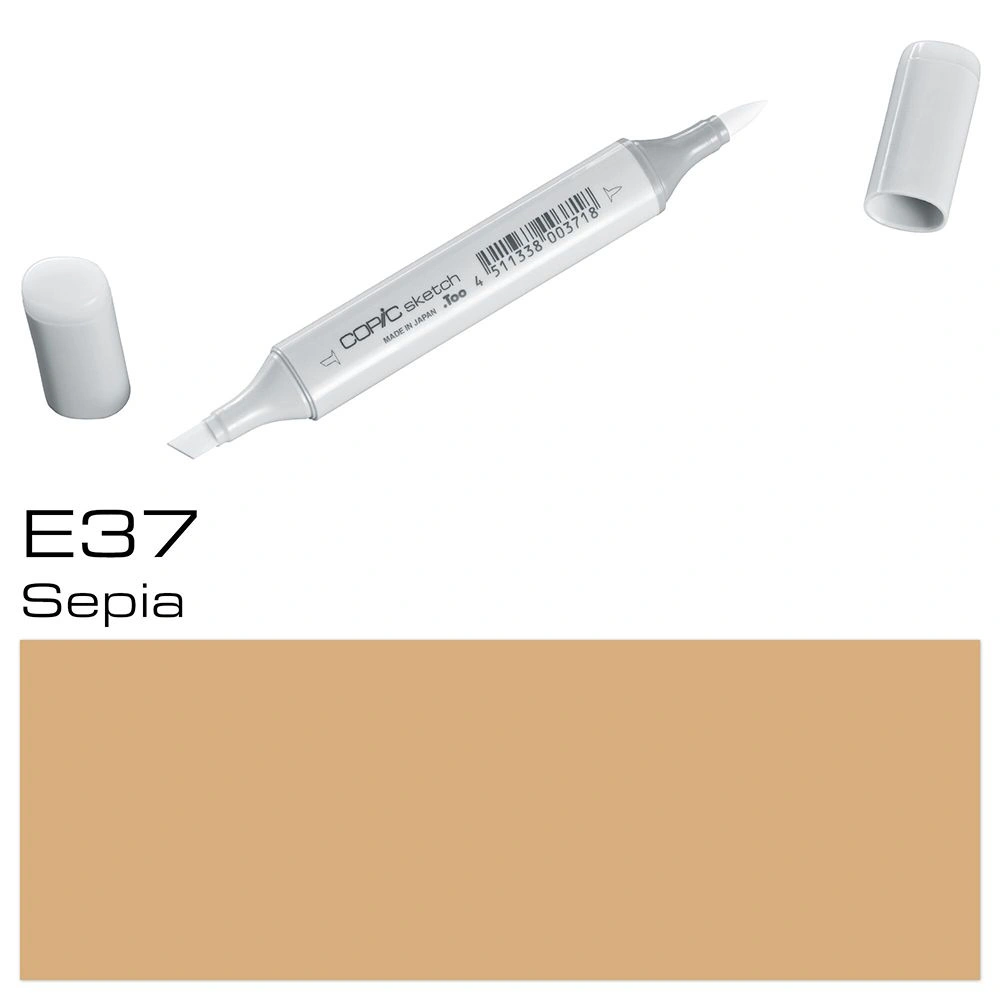 Маркер перманентный "Copic Sketch", E-37 сепия