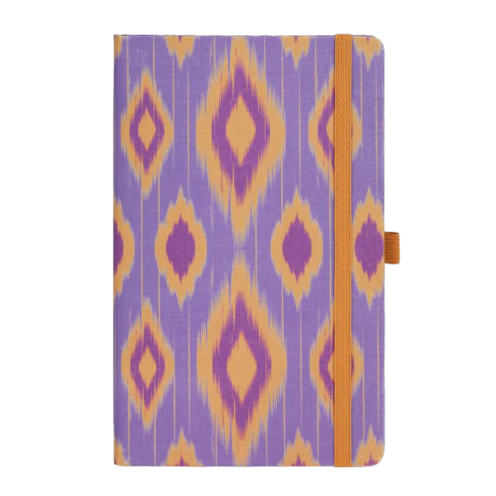 Блокнот "Ikat lilac sand", А5, 96 листов, линейка, фиолетовый, оранжевый - 2