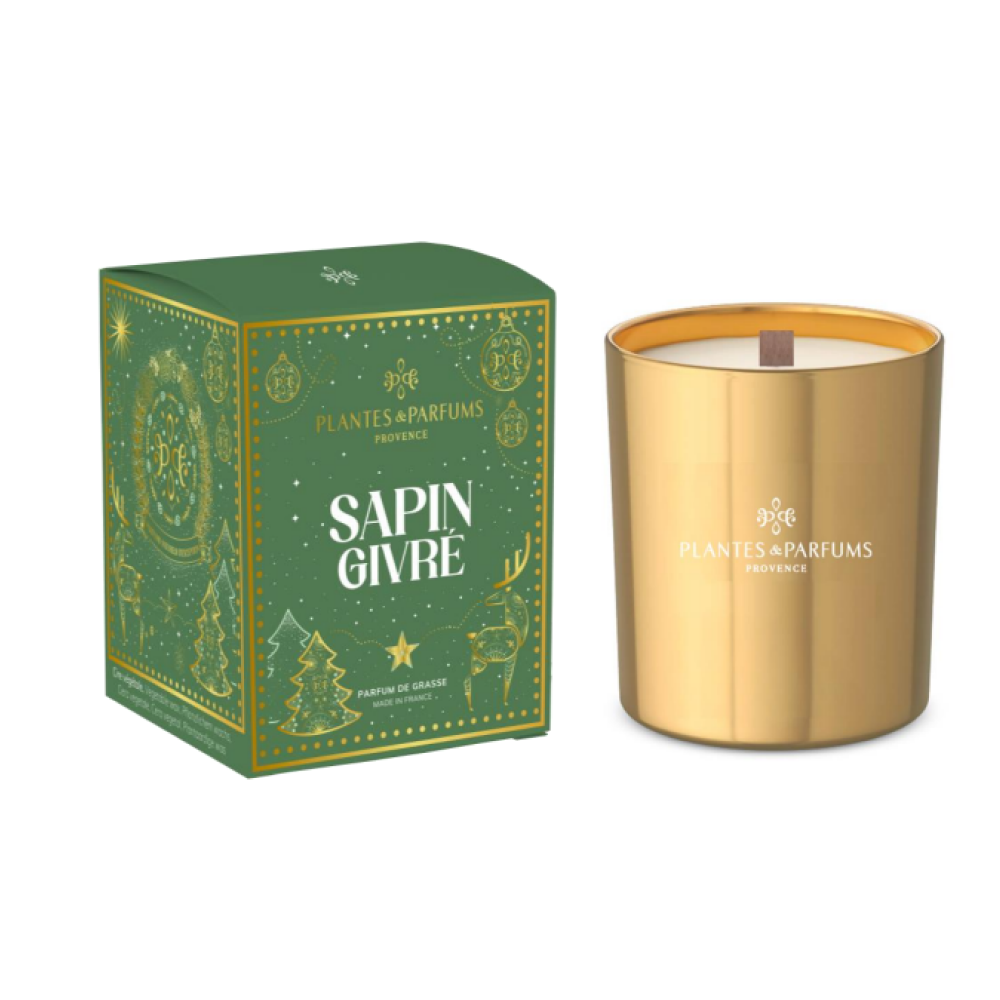 Свеча ароматическая PLANTES&PARFUMS "Frosted Fir", 180 гр