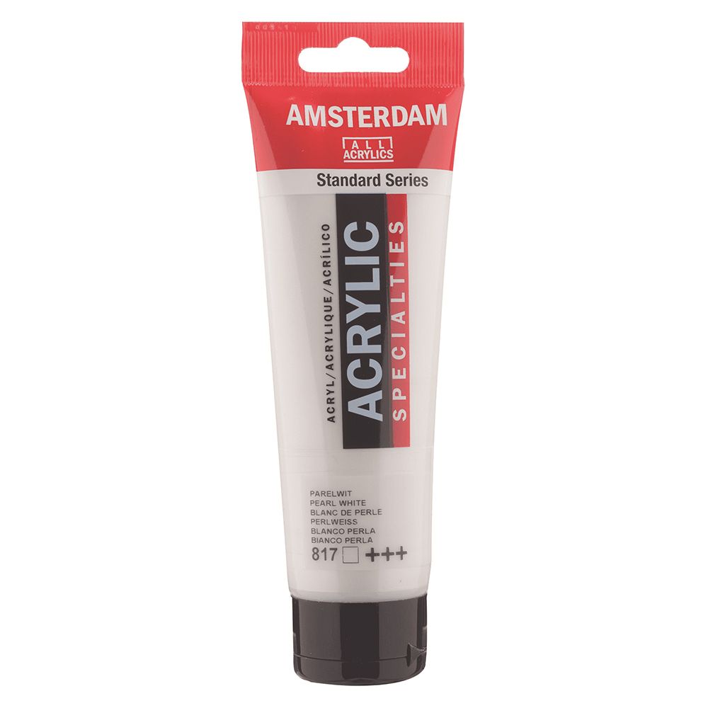 Краска акриловая "Amsterdam", 817 белый перламутровый, 120 мл, туба