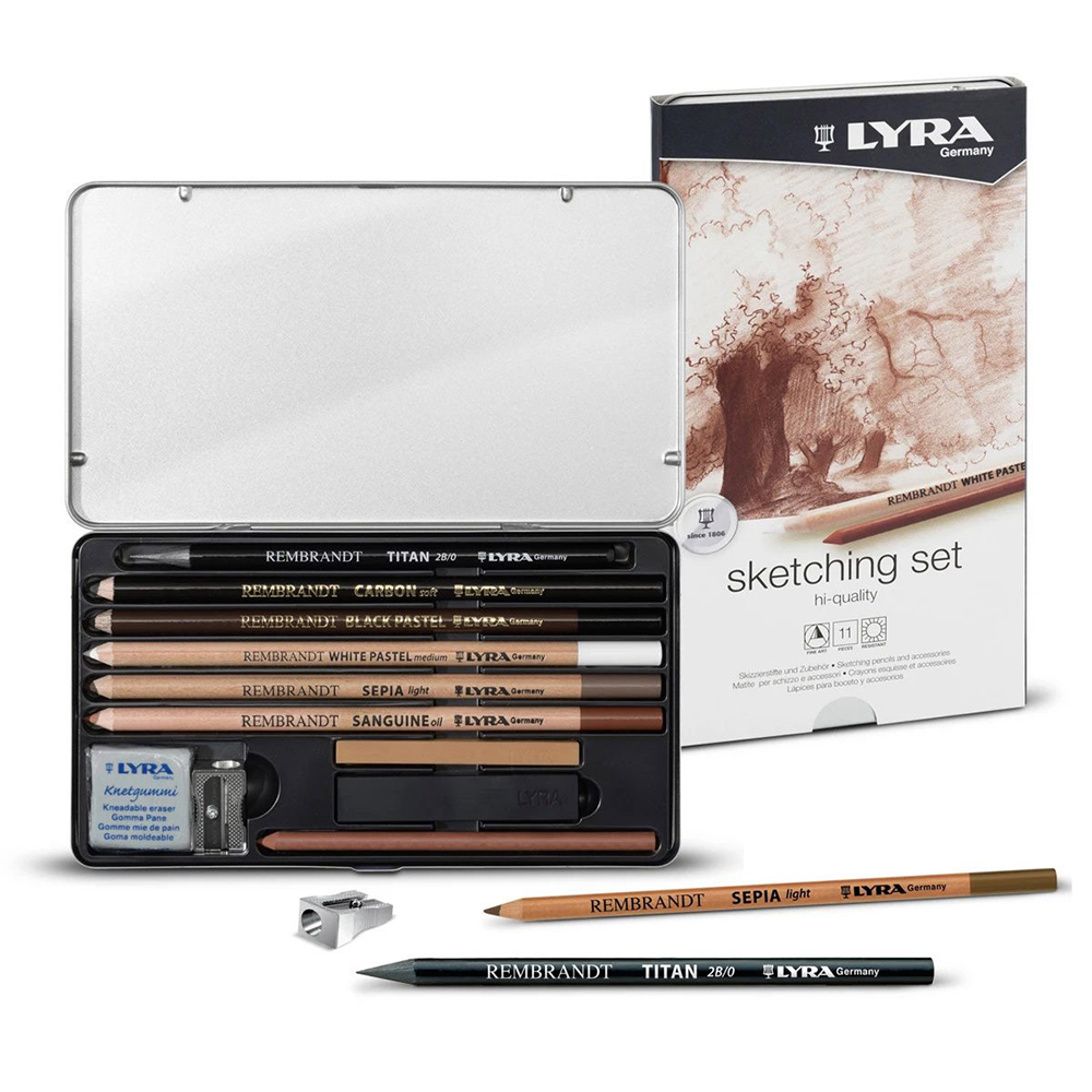 Набор "Rembrandt sketching set", 11 предметов, в металлическом футляре