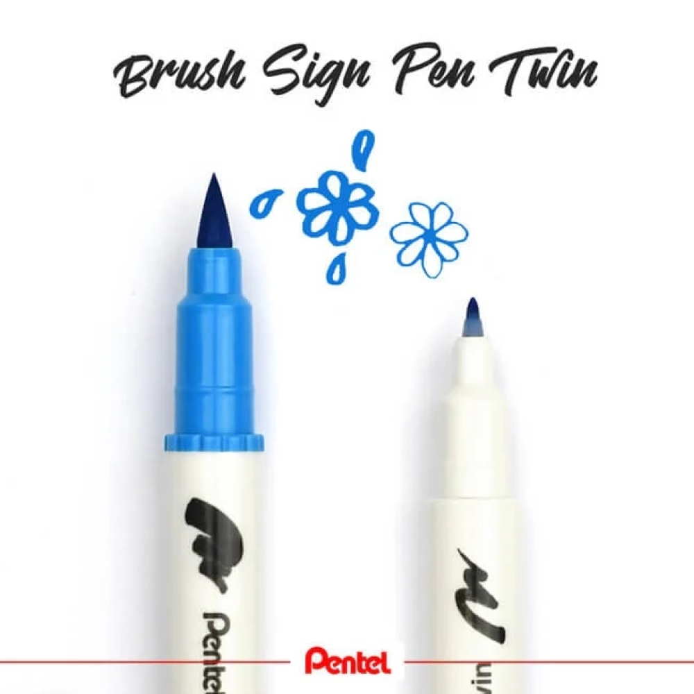 Маркер-кисть "Brush Sign pen twin", 30 шт - 4