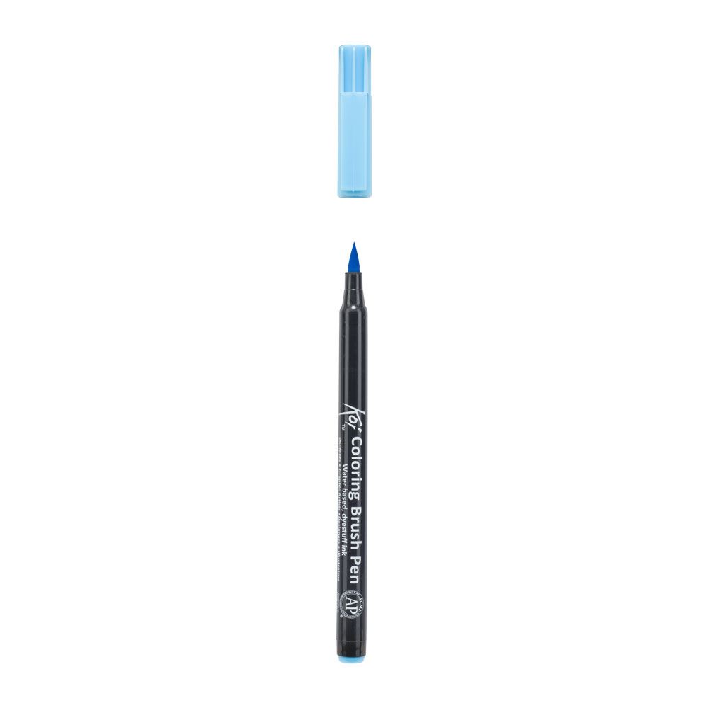 Маркер акварельный "Koi Color Brush", голубой - 3