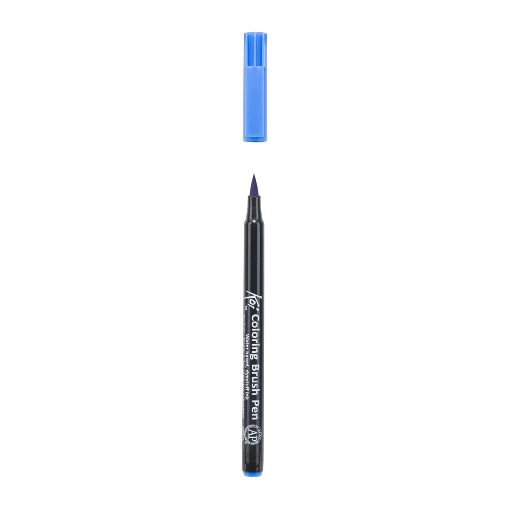 Маркер акварельный "Koi Color Brush", синий стальной - 3