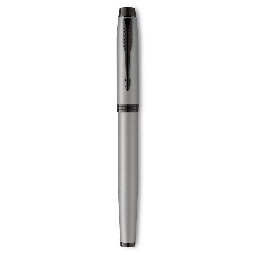 Ручка перьевая Parker "IM Achromatic F317", F, серый, черный, патрон синий - 3