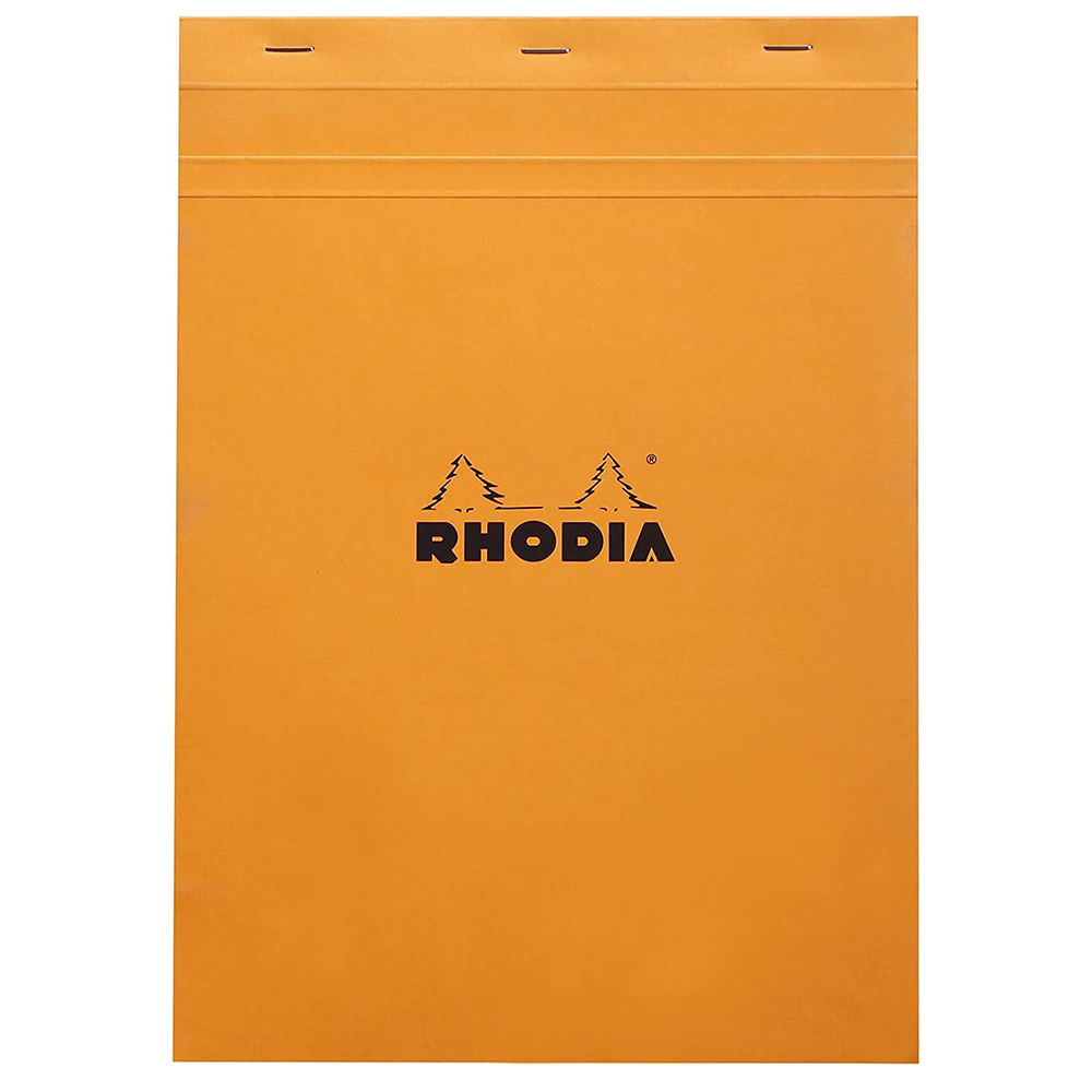 Блокнот "Rhodia", А4, 80 листов, клетка, оранжевый