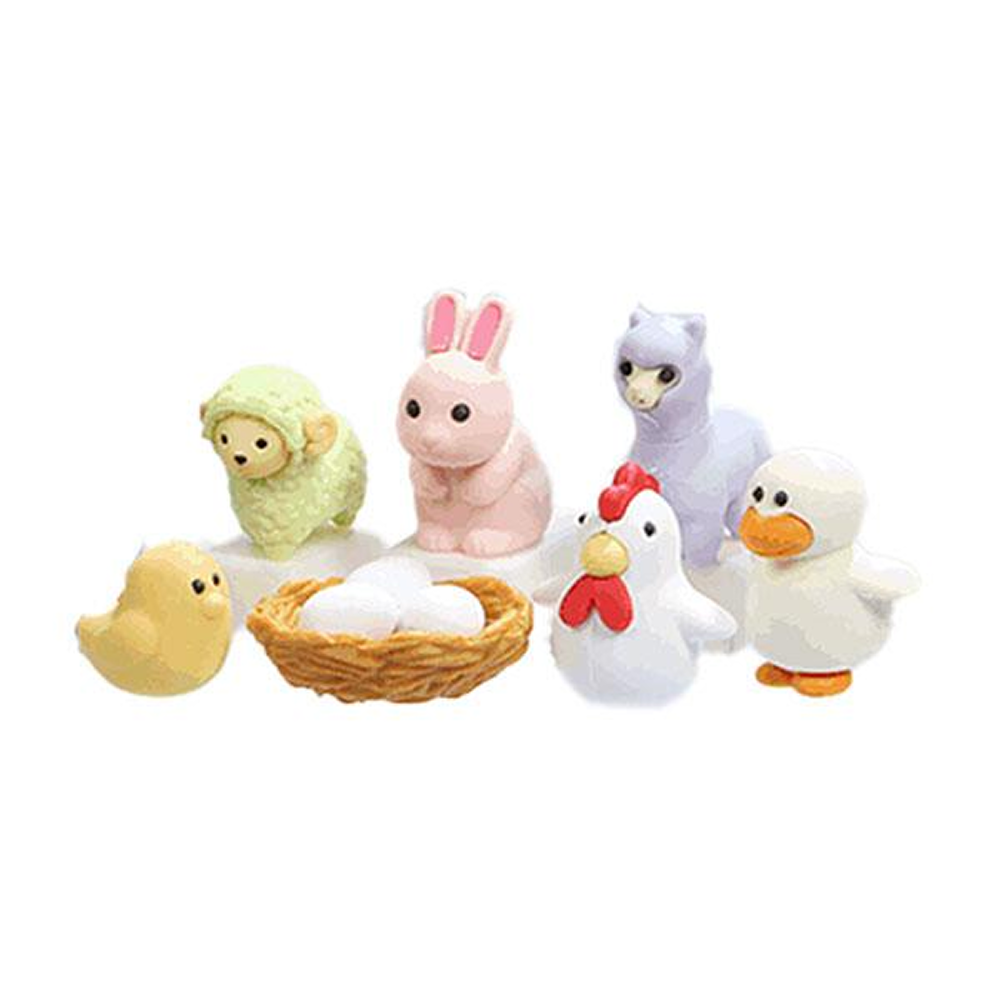 Набор ластиков "IWAKO Chicken and Friends", 7 шт, ассорти - 2