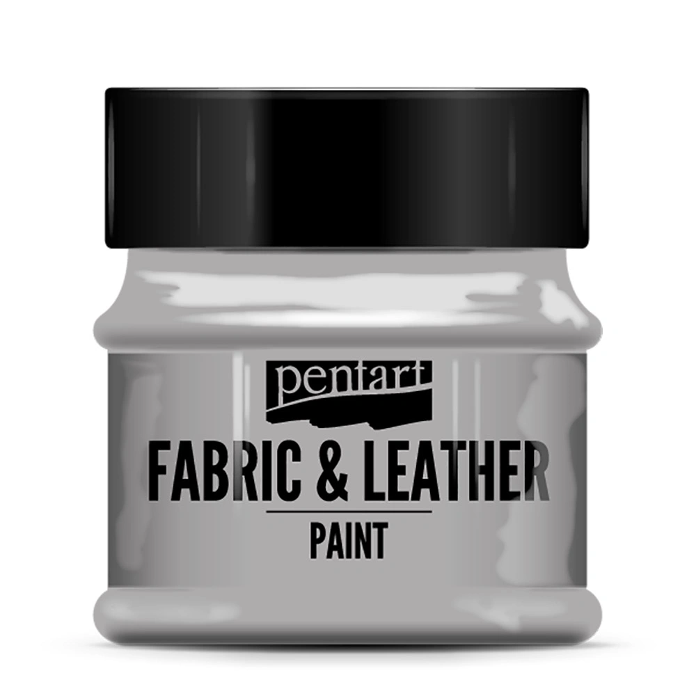 Краска для текстиля "Pentart Fabric & Leather paint", 50 мл, серебро