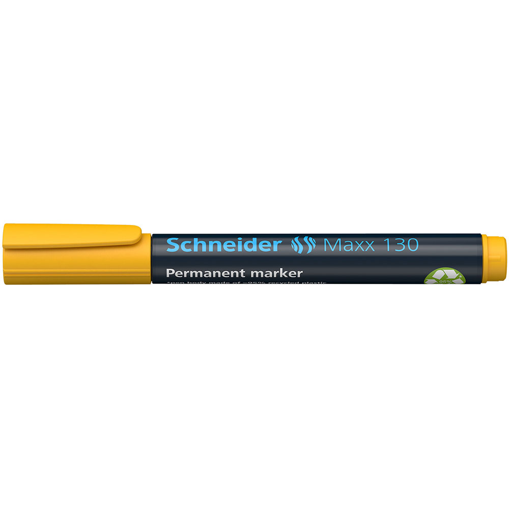 Маркер перманентный "Schneider Maxx 130", желтый - 3