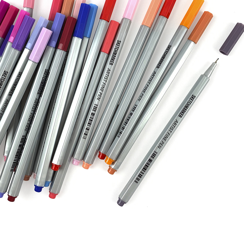 Ручка капиллярная "Sketchmarker", 0.4 мм, желтый флуоресцентный - 6